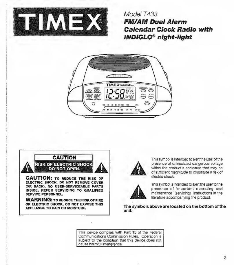 Timex T433 User manual