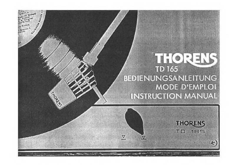THORENS TD 165 User manual