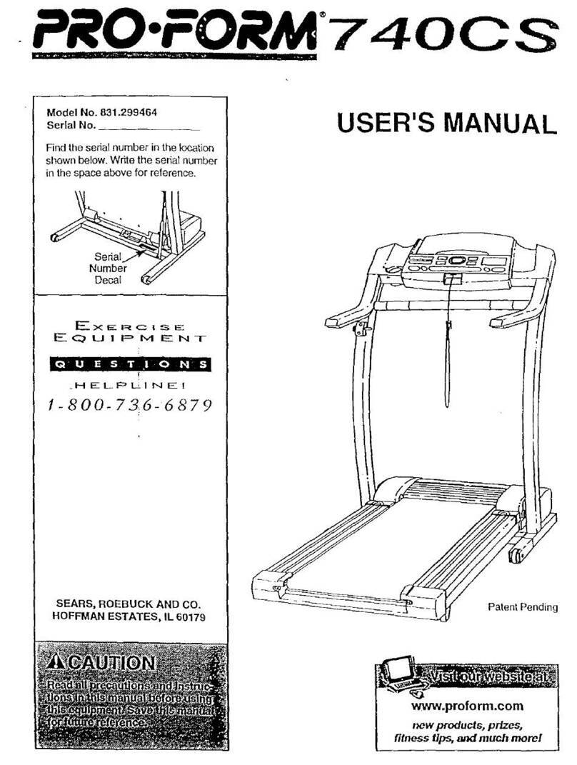 Pro-Form 740CS User manual