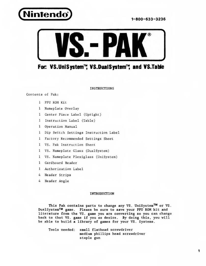 Nintendo VS.-Pak manual
