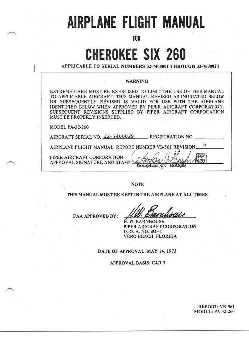 Cherokee SIX 260 Airplane Flight Manual