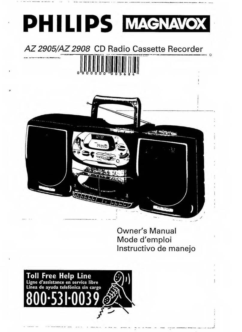 Philips AZ 2905 User manual