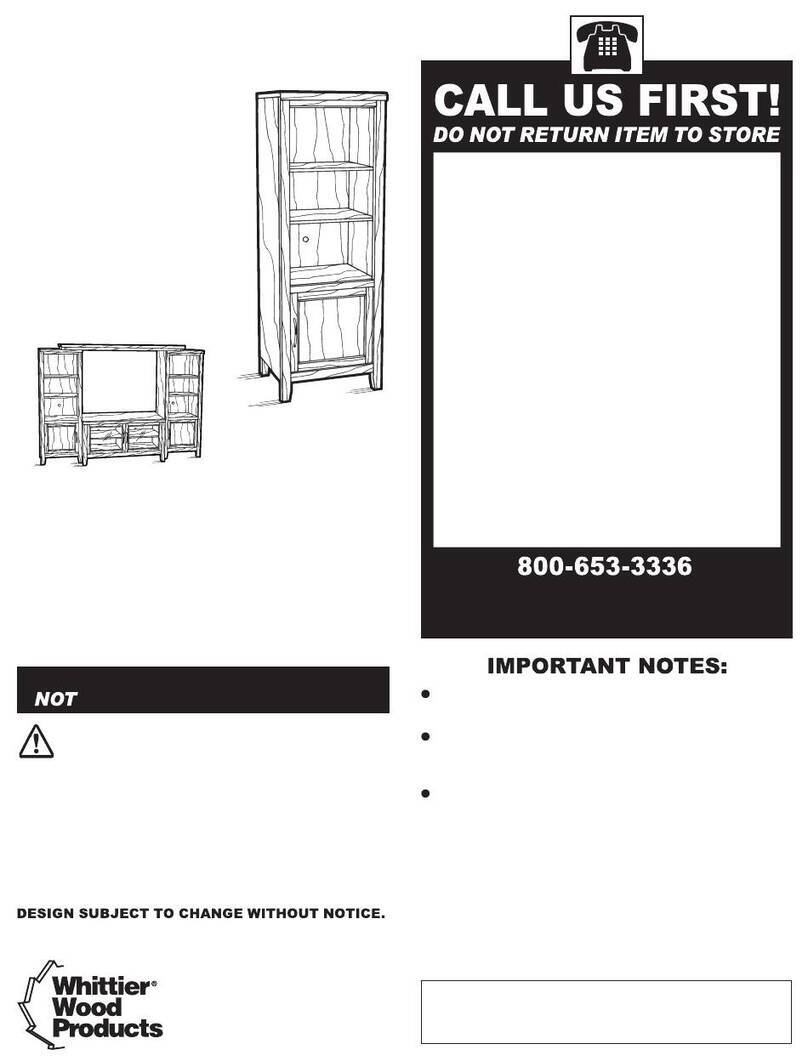 Whittier Wood Furniture 744W Assembly instructions