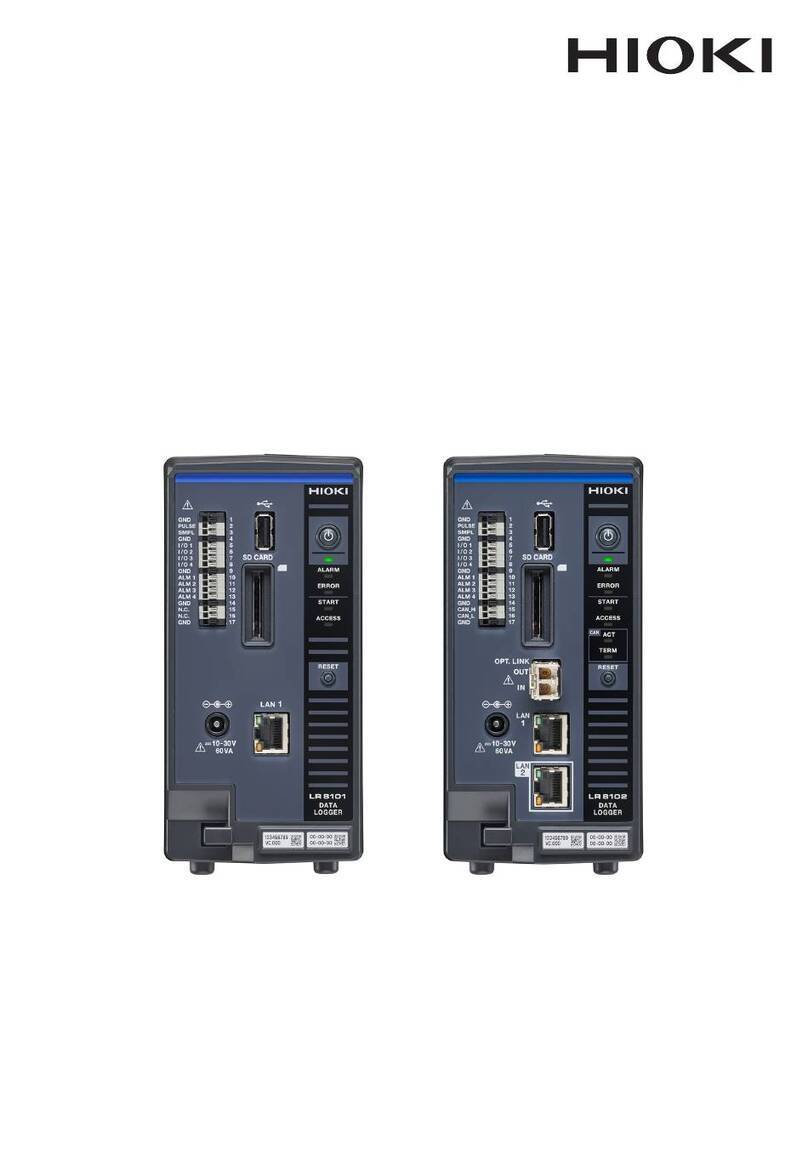 Hioki LR8101 Startup guide