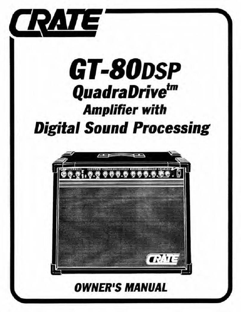 Crate QuadraDrive GT-80DSP owner's manual