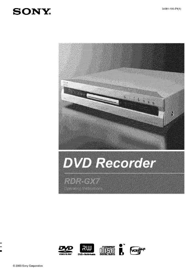 Sony RDR-GX7 operating instructions