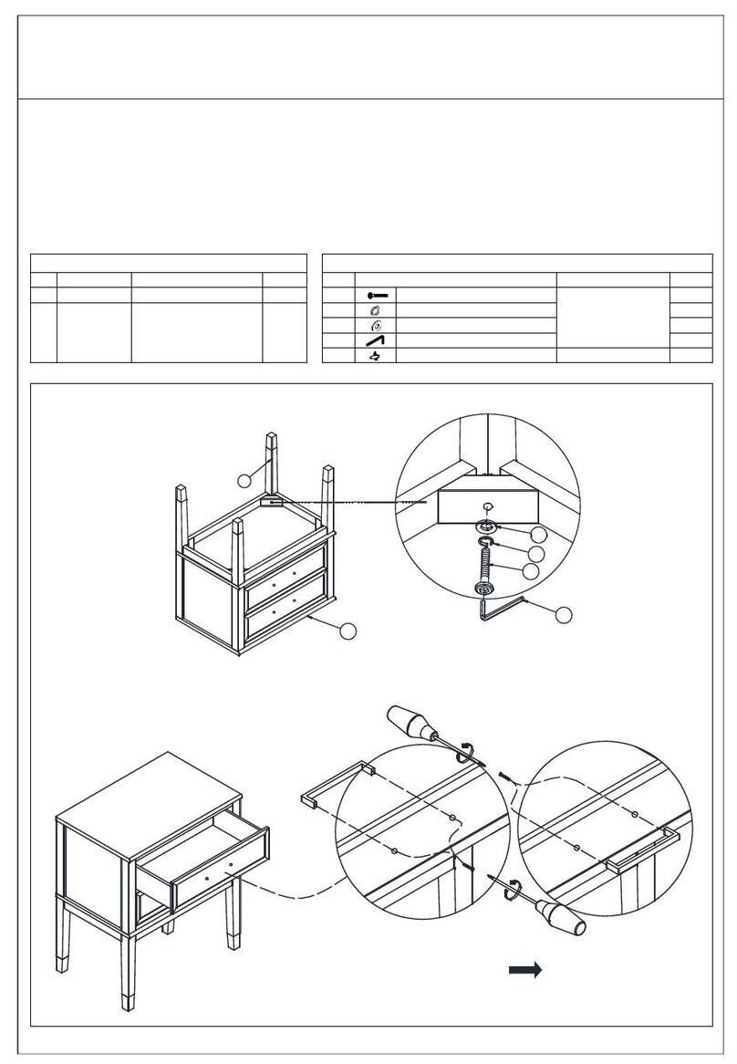 Picket House Furnishings CTBN150NS Assembly instructions