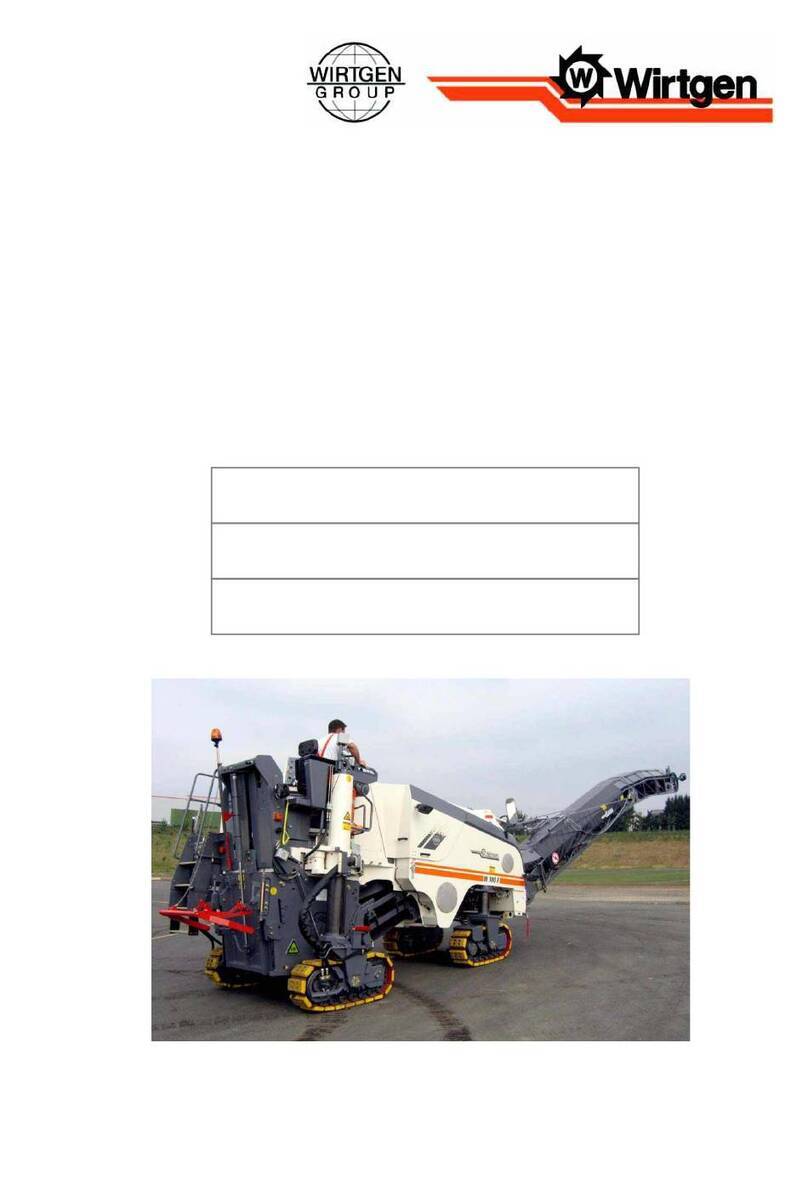 WIRTGEN W 100 F instruction manual