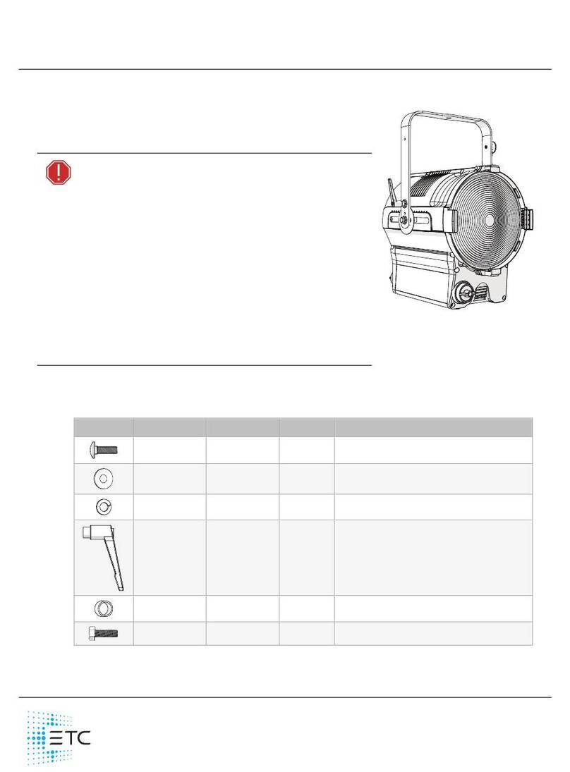 ETC fos/4 Fresnel Theatrical Yoke User manual