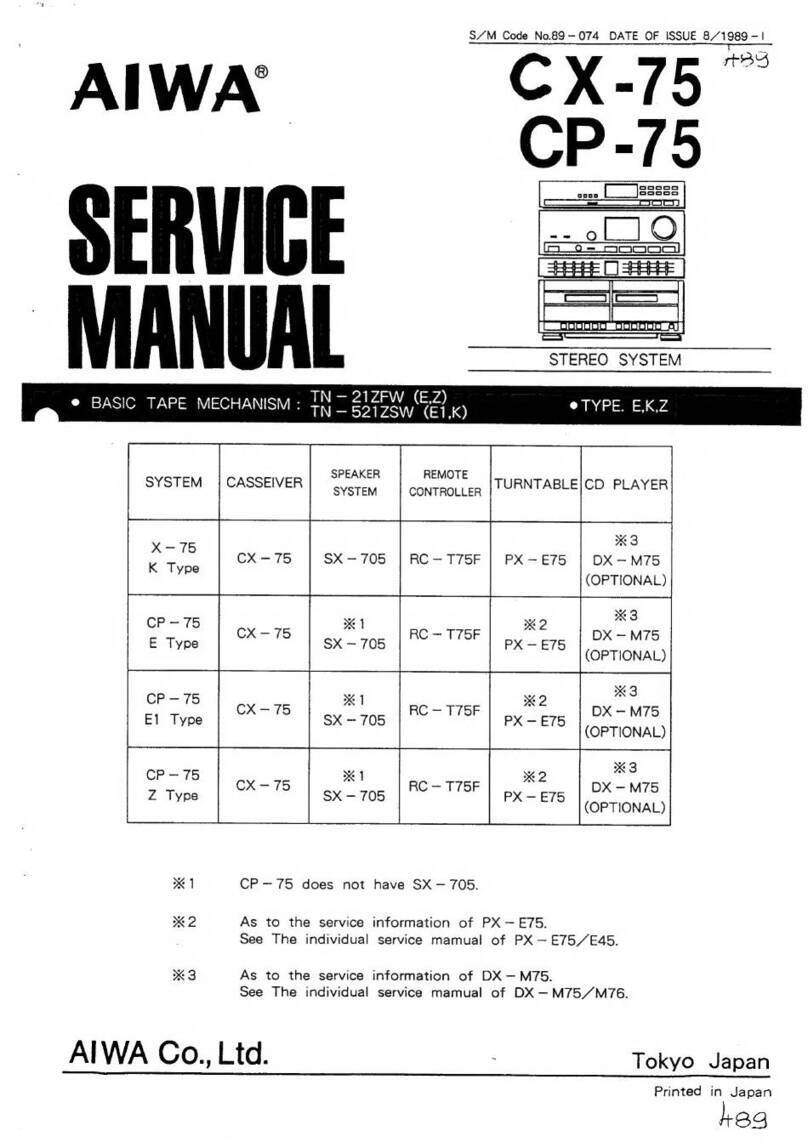 Aiwa CX-75 User manual