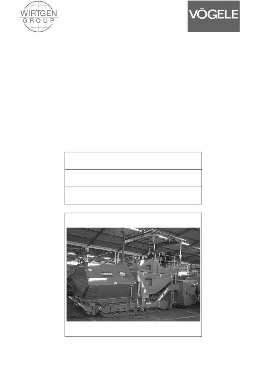 WIRTGEN VOGELE SUPER 1600-1 operating instructions