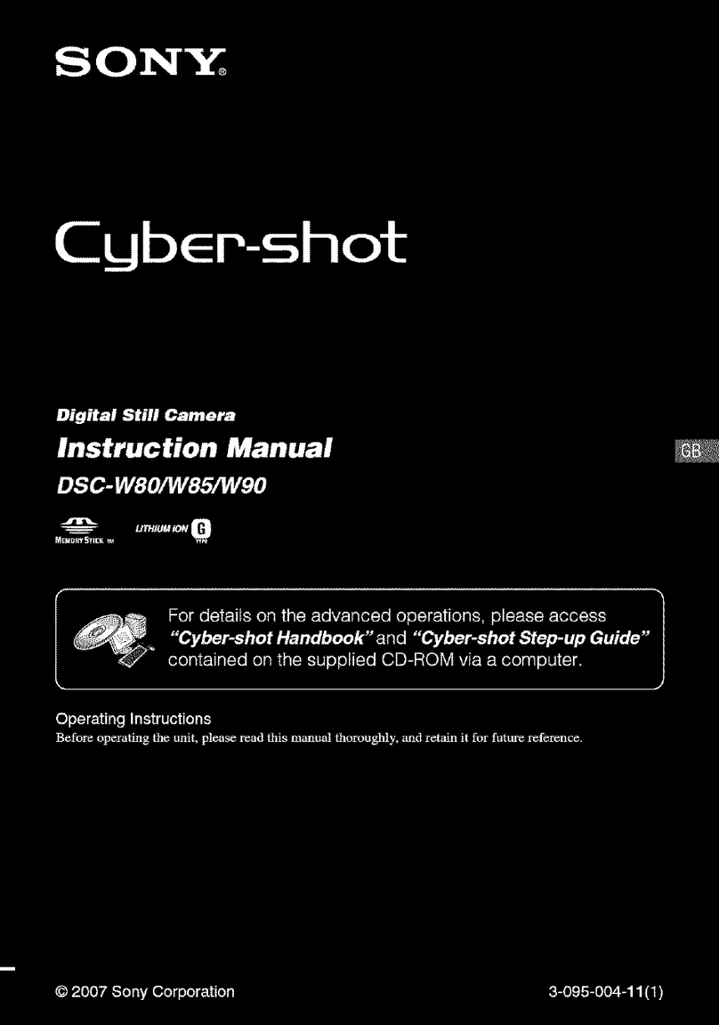 Sony Cyber-shot DSC-W80 User manual Sony Cyber-shot DSC-W80 User manual