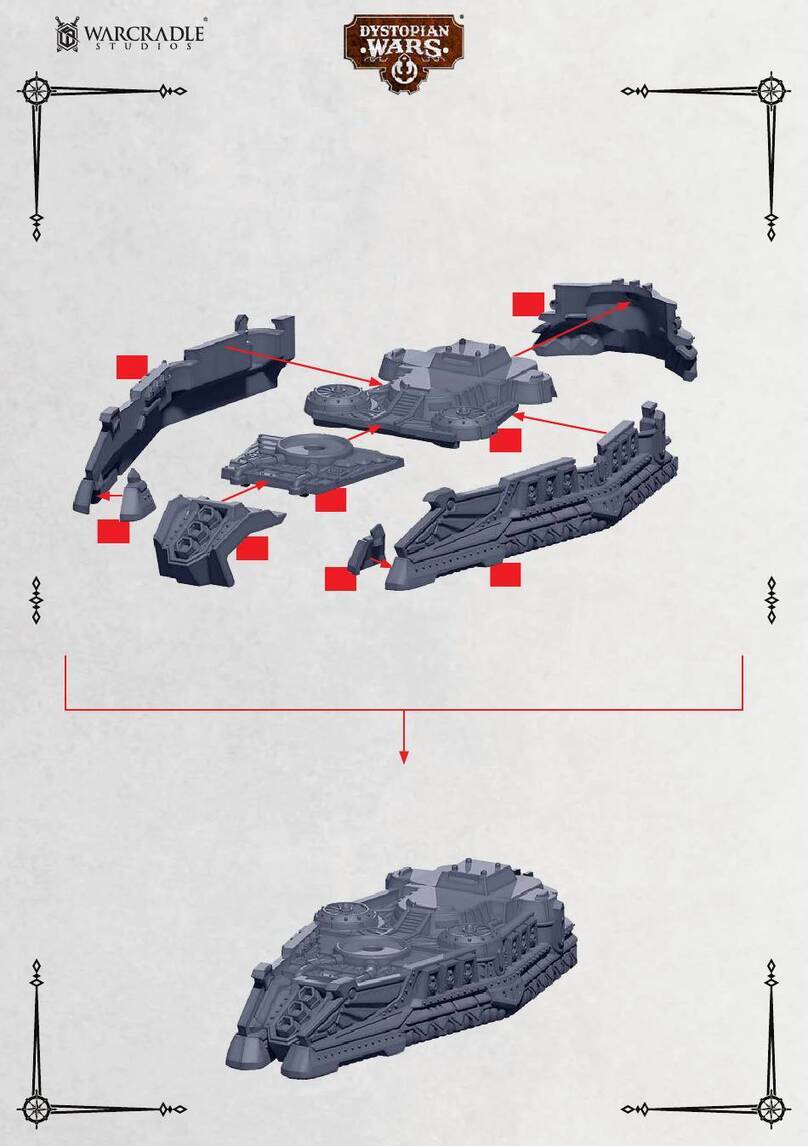 WARCRADLE STUDIOS DYSTOPIAN WARS MANDJET HEAVY SKIMMER Assembly instructions