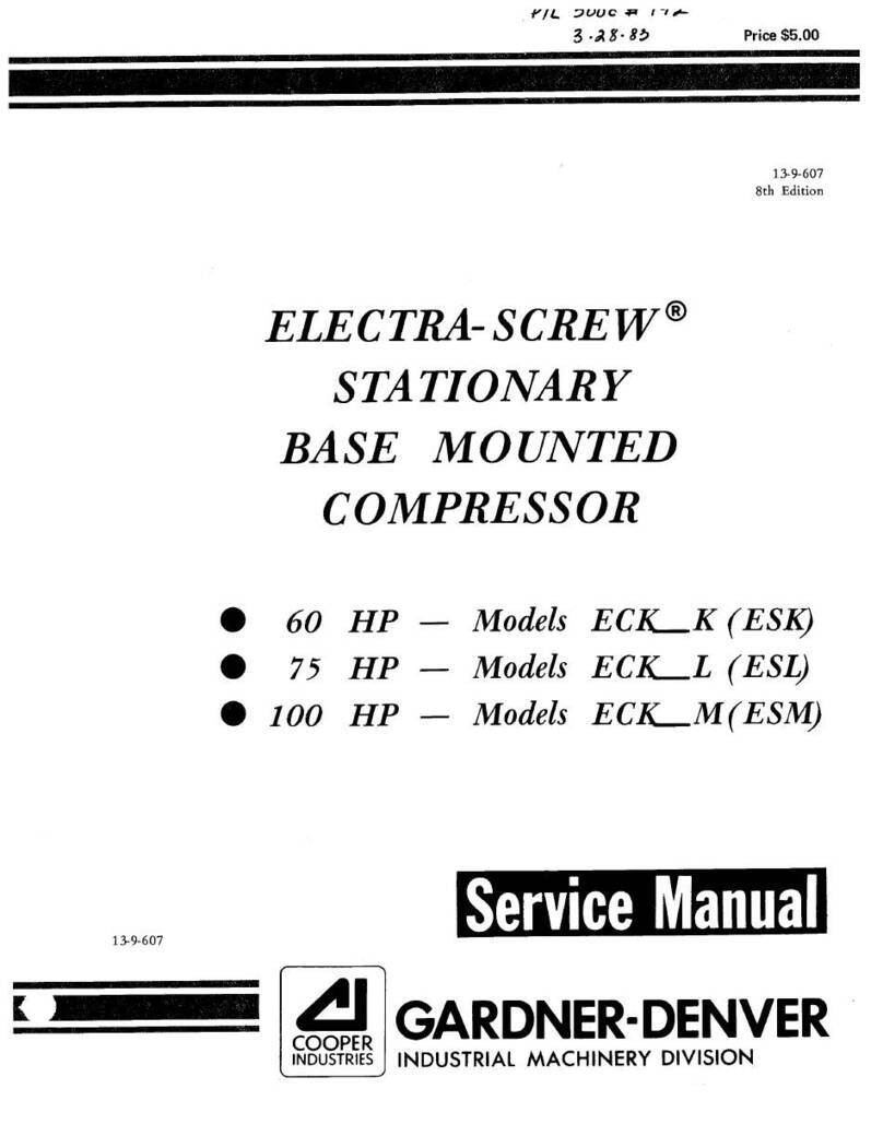 Gardner Denver ELECTRA-SCREW 60 HP User manual