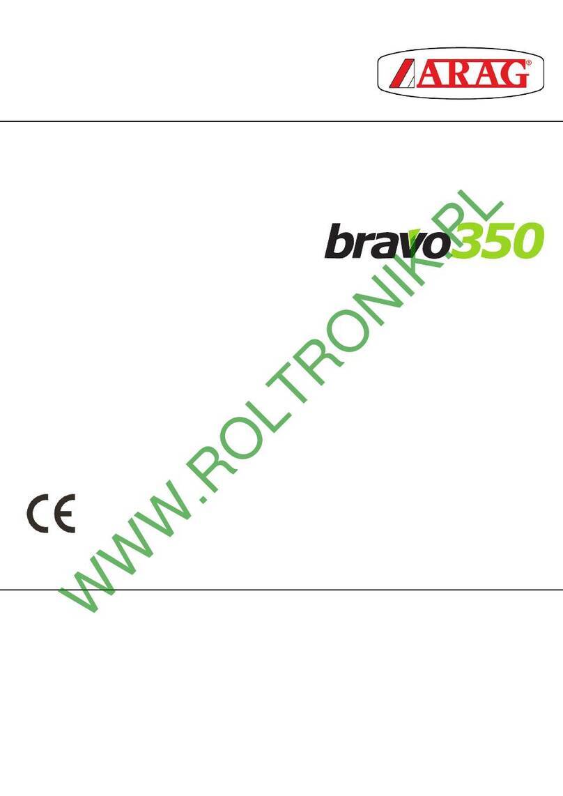 ARAG bravo 350 Series Instructions for installation, use and maintenance manual ARAG bravo 350 Series Instructions for installation, use and maintenance manual
