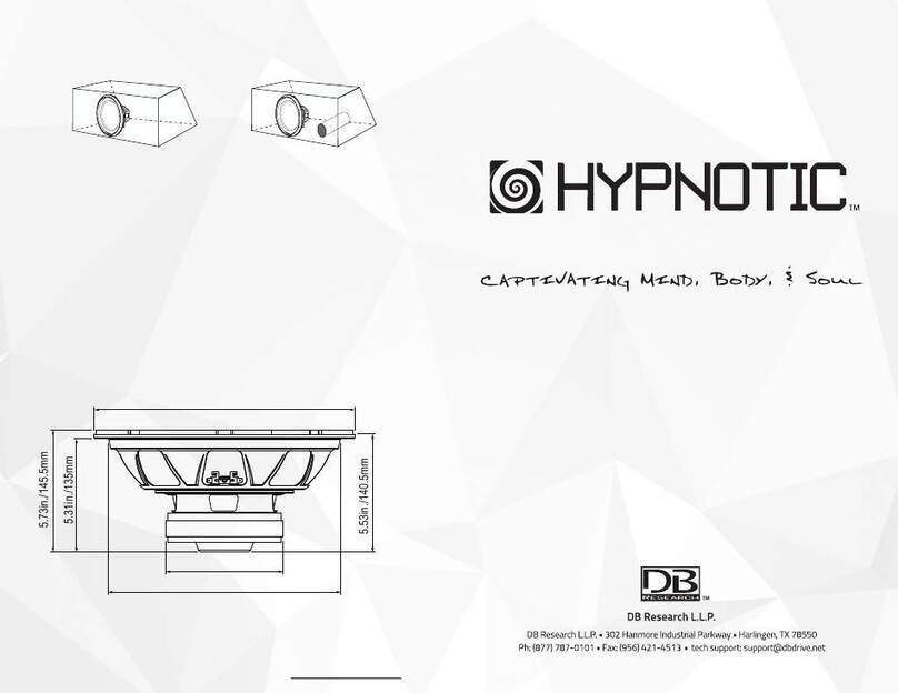 DB Research Hypnotic HW12D4 Installation instructions & owner's manual