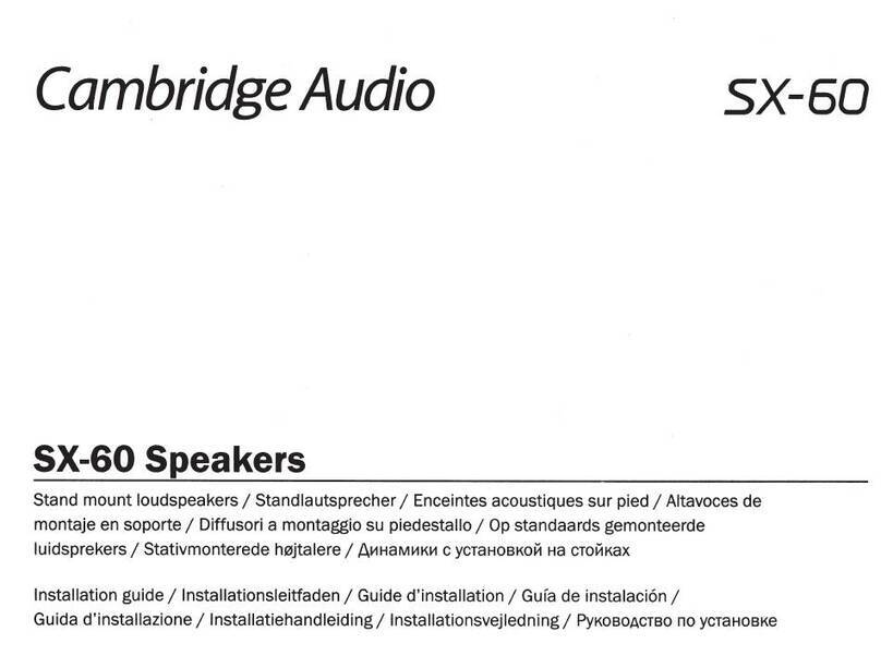 Cambridge Audio SX-60 User manual