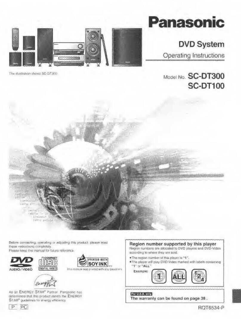 Panasonic SC-DT300 User manual