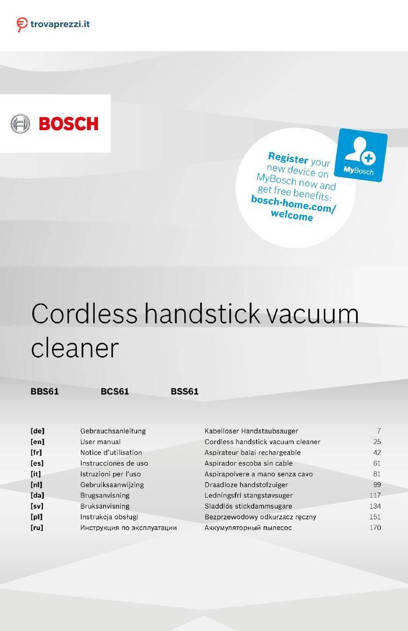 Bosch BBS611LAG User manual