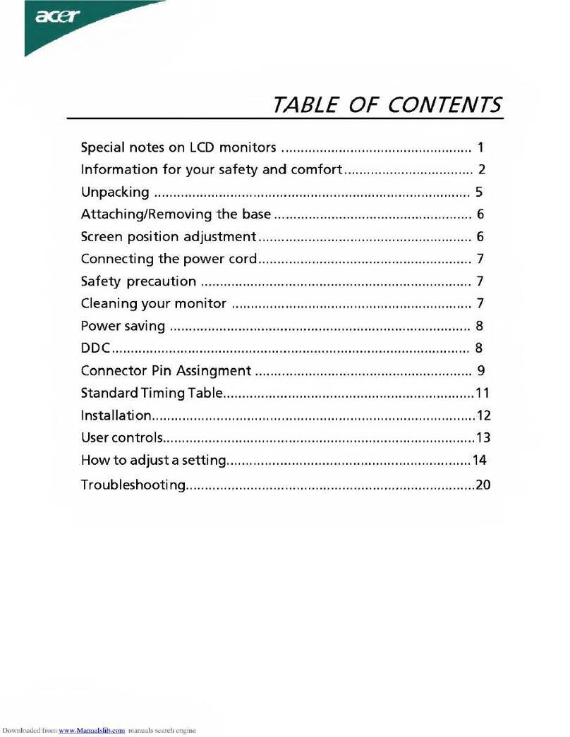 Acer TCO03 User manual