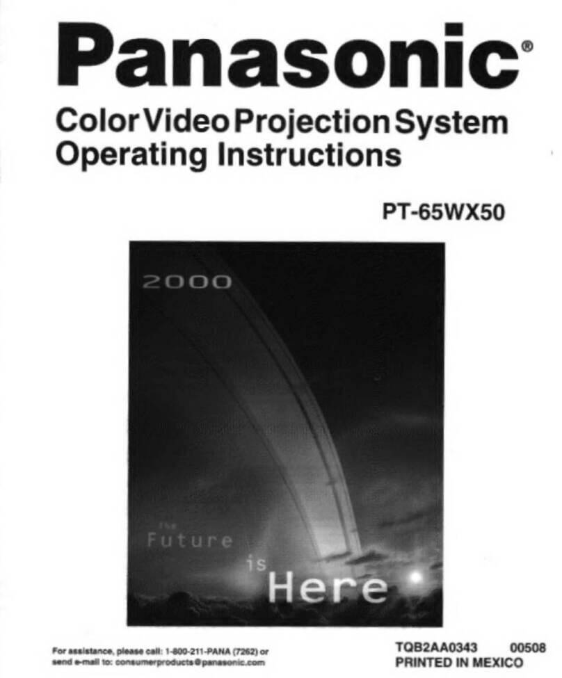 Panasonic PT-65WX50 User manual