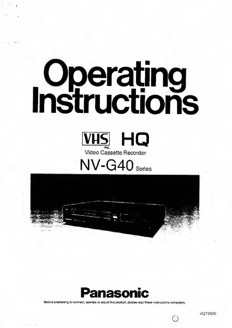 Panasonic VHS NV-G40 Series User manual