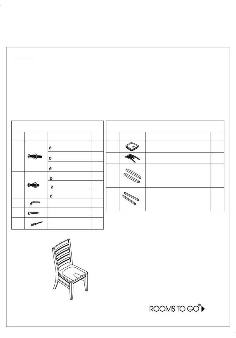 ROOMS TO GO MIYO 9252-C1BK Assembly instructions ROOMS TO GO MIYO 9252-C1BK Assembly instructions