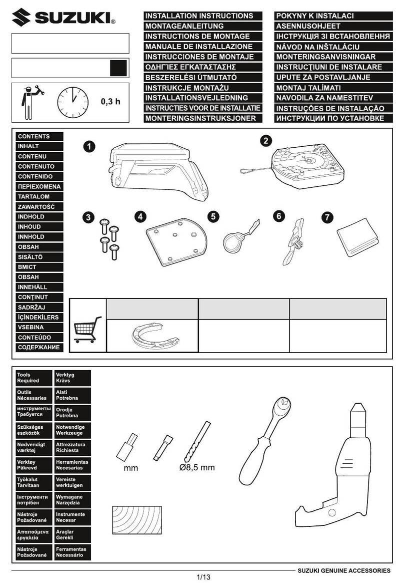 Suzuki 99143-00A0 000 Series installation instructions Suzuki 99143-00A0 000 Series installation instructions