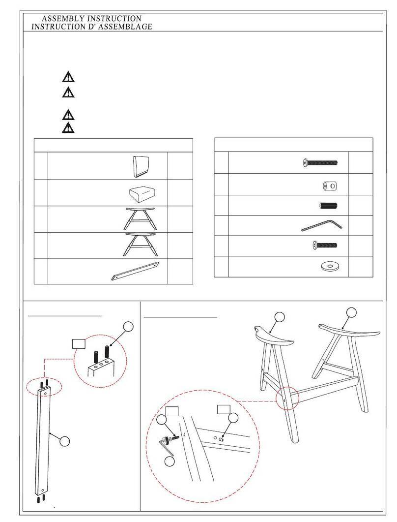 MAZIN FURNITURE HOMELEGANCE 1138BR-1 Assembly instruction MAZIN FURNITURE HOMELEGANCE 1138BR-1 Assembly instruction