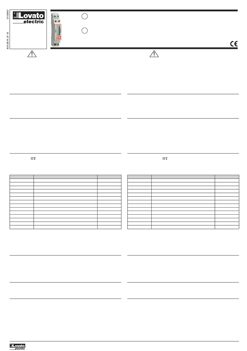 LOVATO ELECTRIC DME D111 installation manual