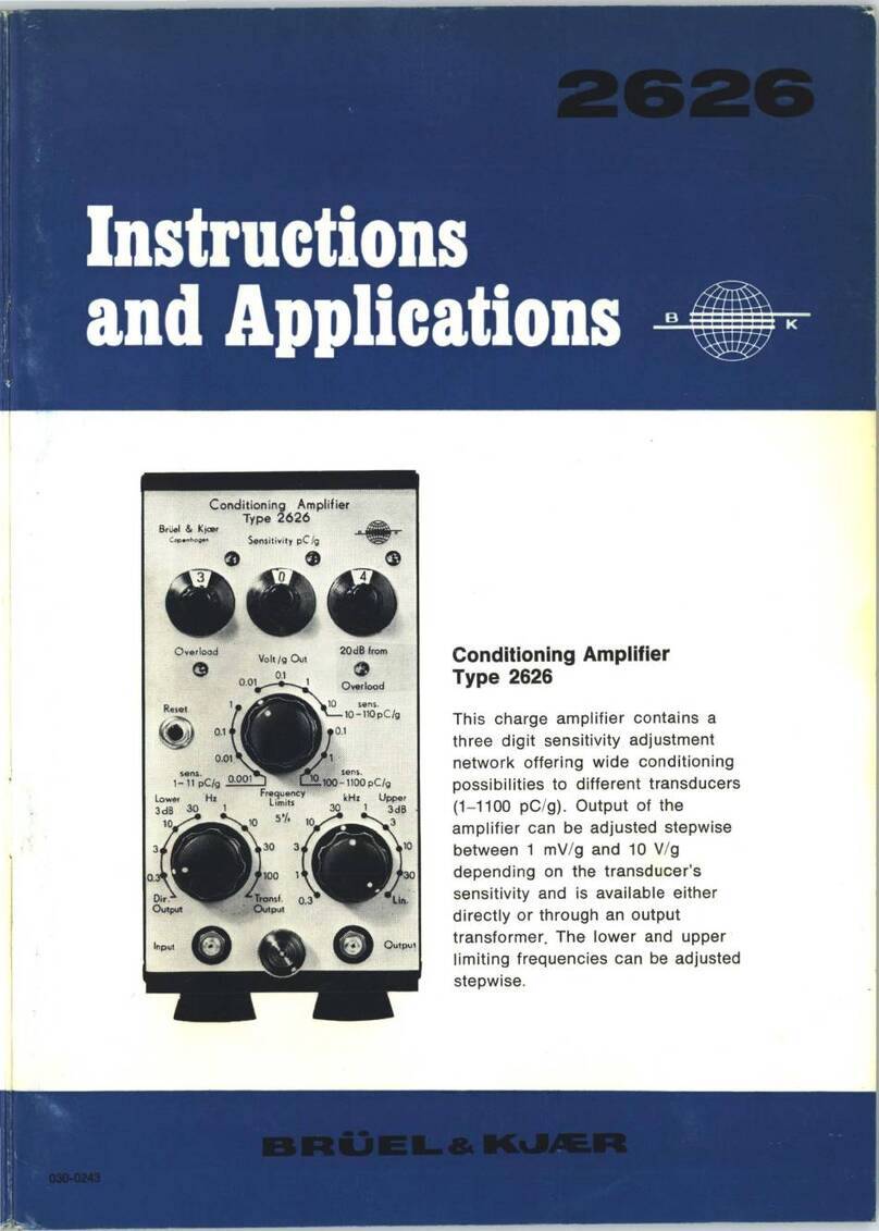 BRUEL & KJAER 2626 Instructions and applications
