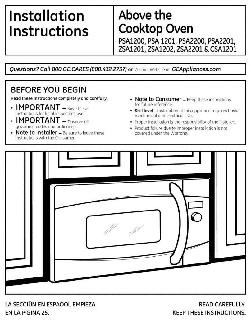 GE Profile Advantium PSA1200 User manual