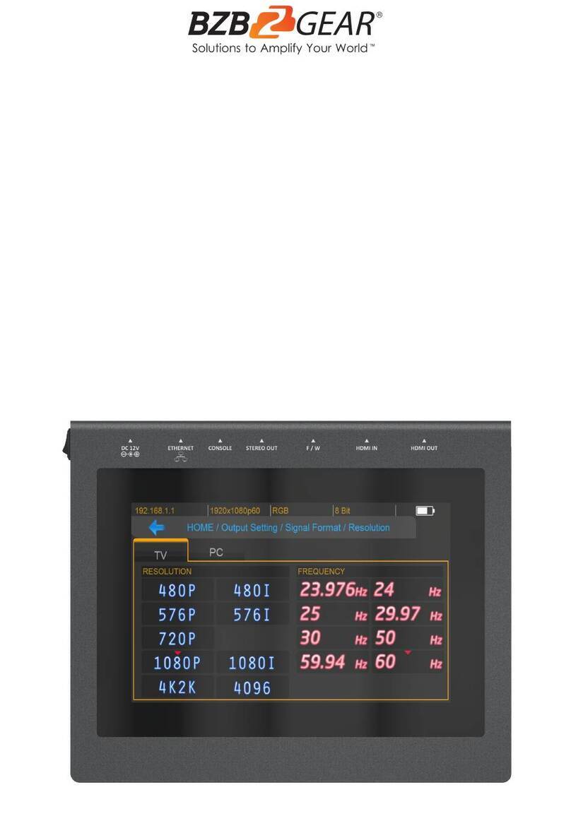 BZB Gear BG-AVTPG-8K user manual