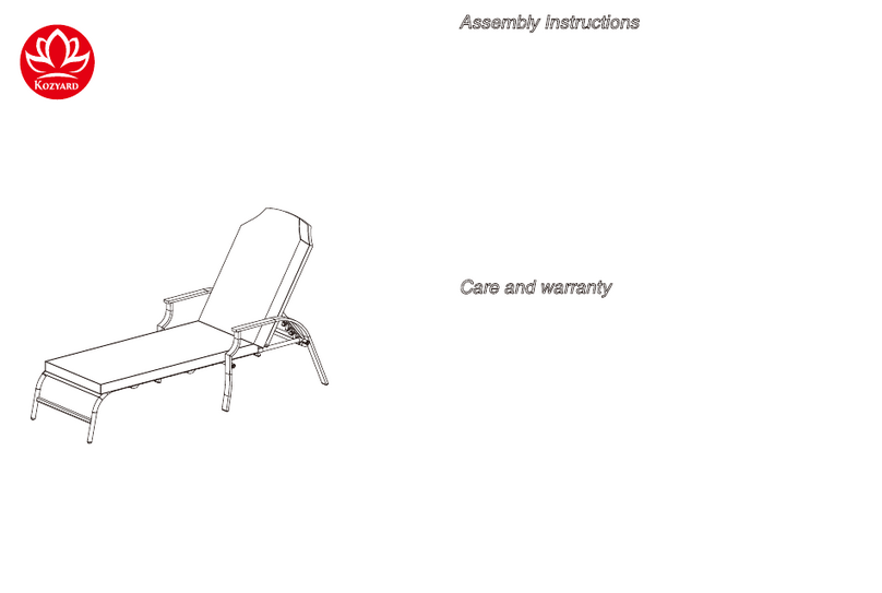 Kozyard Maya Deluxe Lounge Chaise Assembly manual