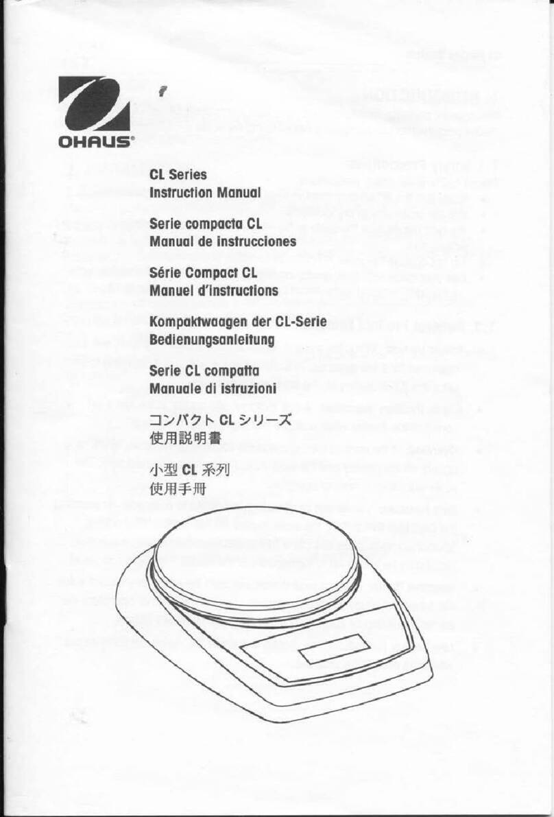 OHAUS CL Series User manual OHAUS CL Series User manual