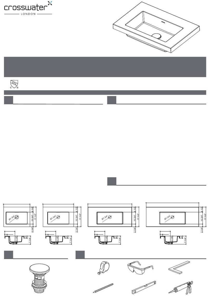 Crosswater Smith Basin 24 Top SMI-BT24-WH installation instructions Crosswater Smith Basin 24 Top SMI-BT24-WH installation instructions