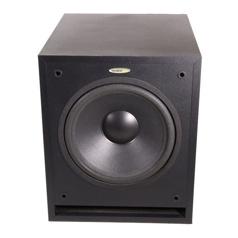 Velodyne CHT-8 user manual