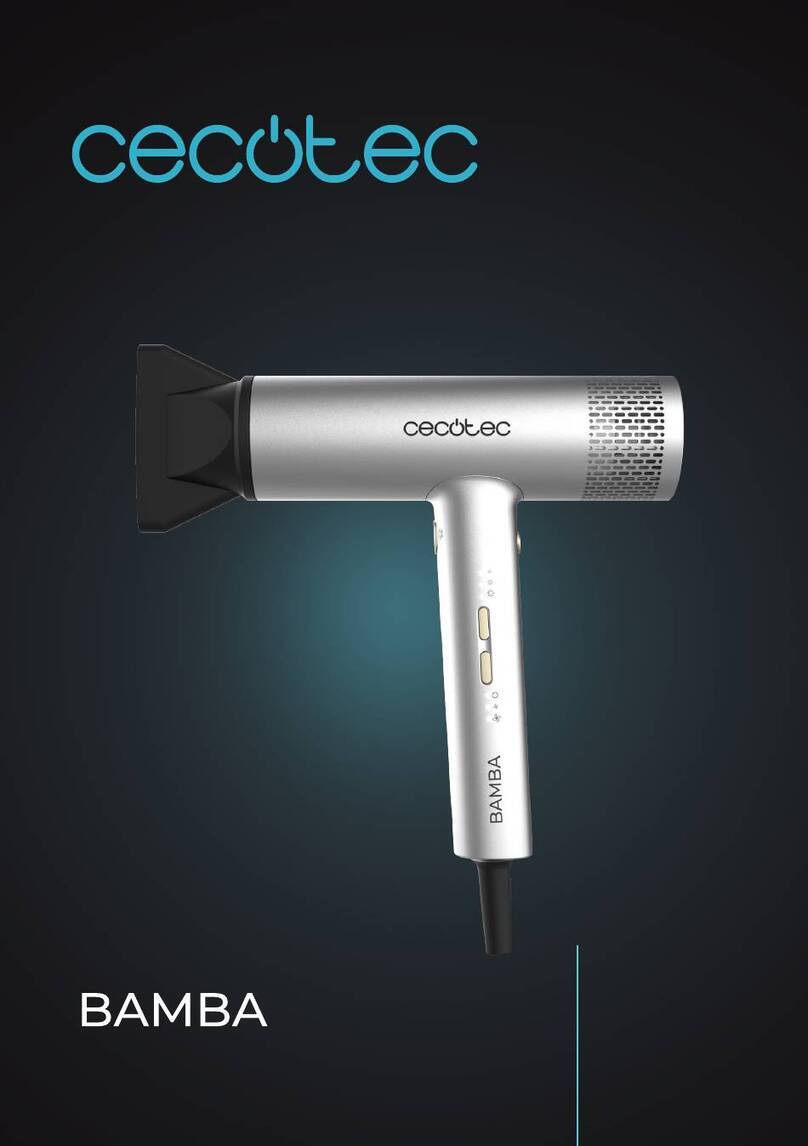 cecotec BAMBA IONICARE ROCKSTAR ALUMINUM instruction manual cecotec BAMBA IONICARE ROCKSTAR ALUMINUM instruction manual