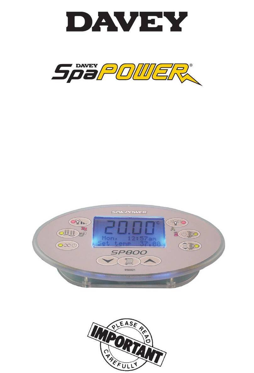 Davey Spa Power SP800 User manual