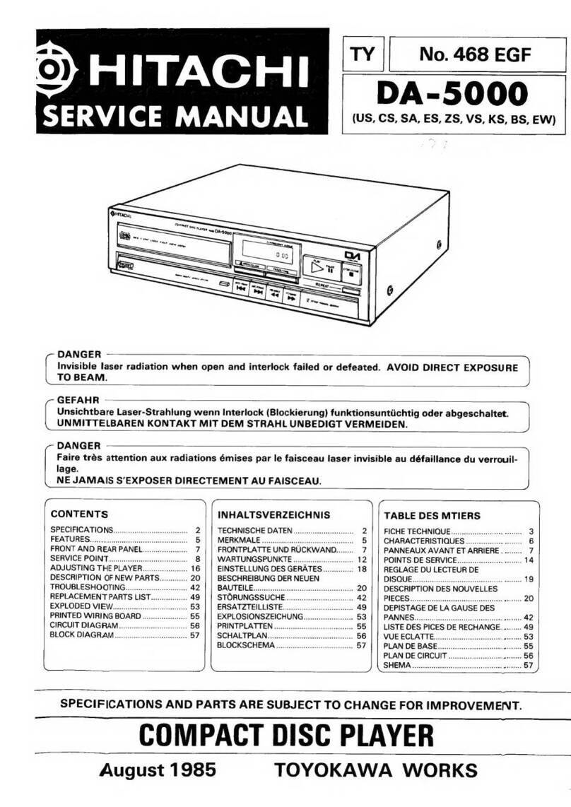 Hitachi DA-5000 User manual