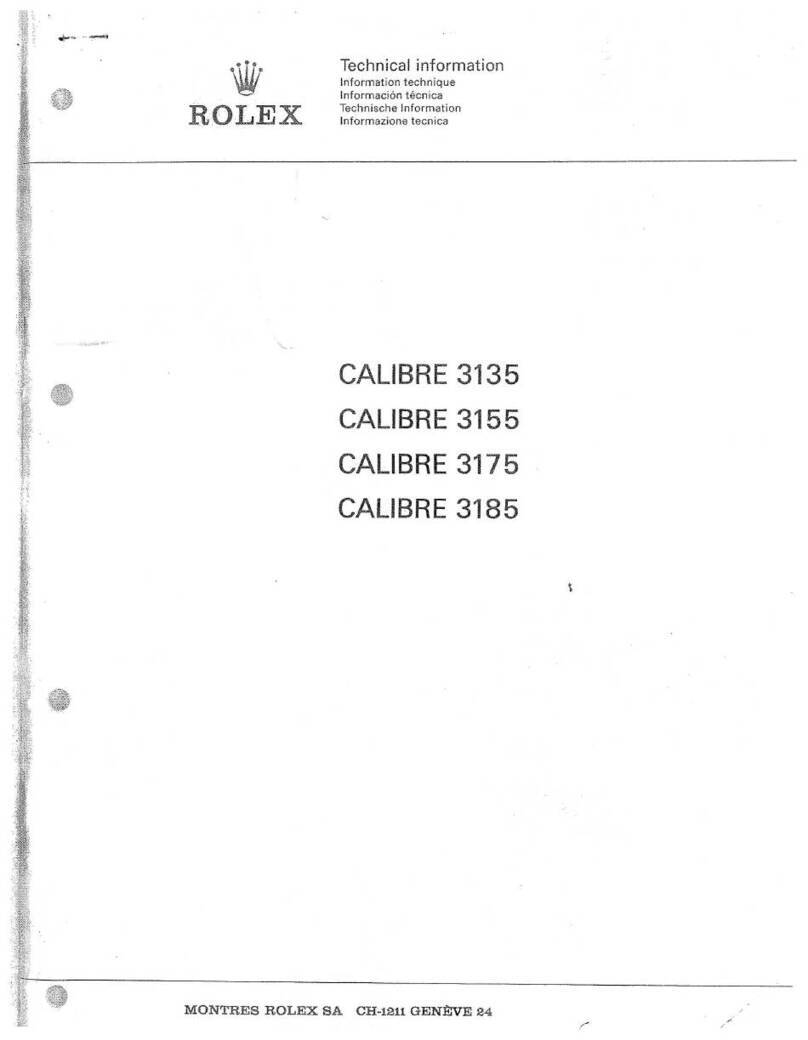 Rolex CALIBRE 3135 technical information