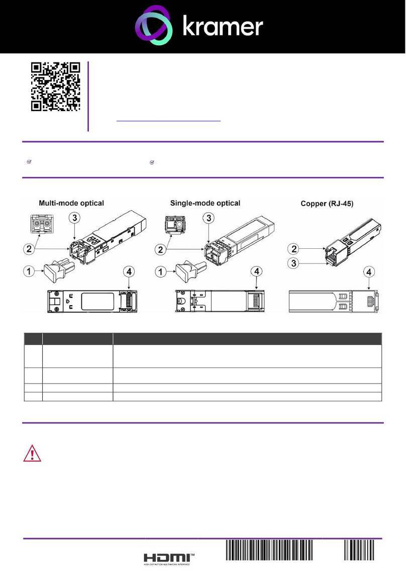Kramer SFP-1G quick start guide