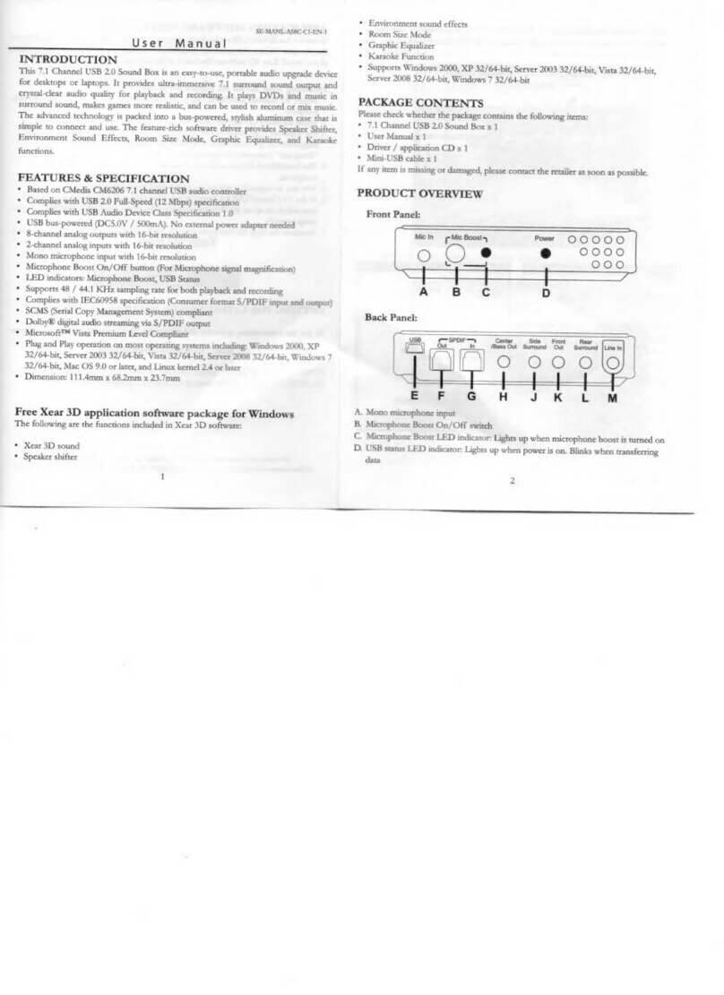 Syba SD-AUD20040 user manual