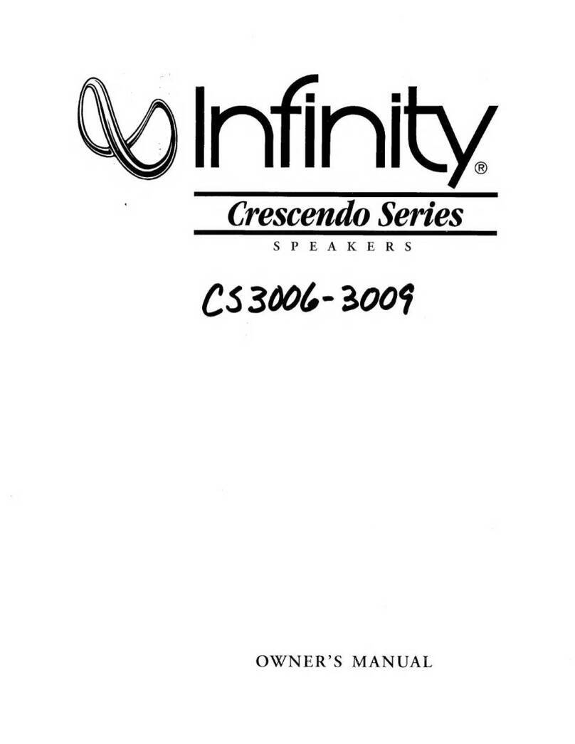 Infinity Crescendo Series User manual