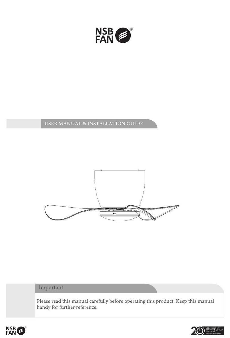 NSB FAN CUPID Installation and operating instructions