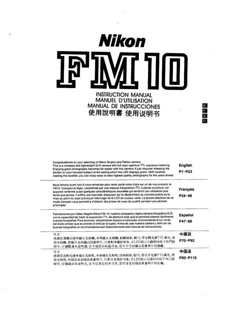 Nikon FM10 User manual