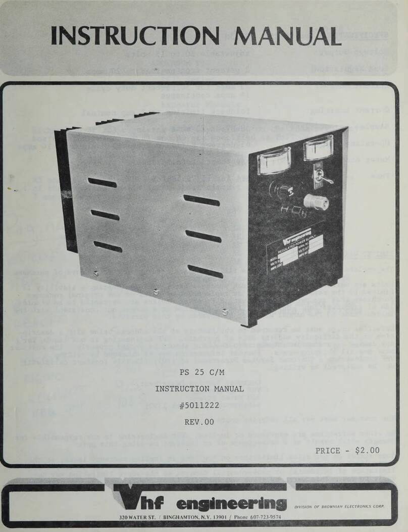 VHF Engineering PS 25 C/M instruction manual