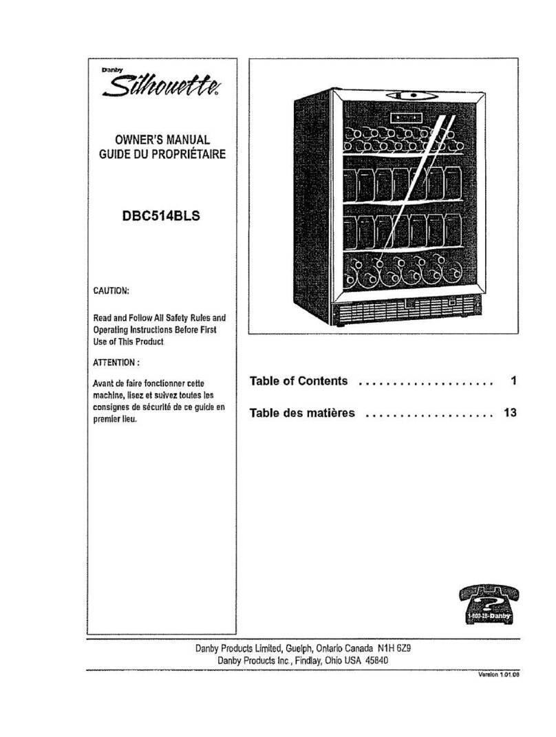 Danby Silhouette DBC514BLS User manual