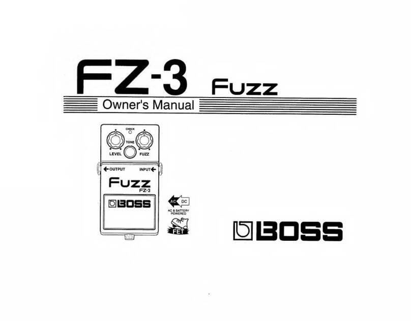 BOSSCO Fuzz FZ-3 owner's manual