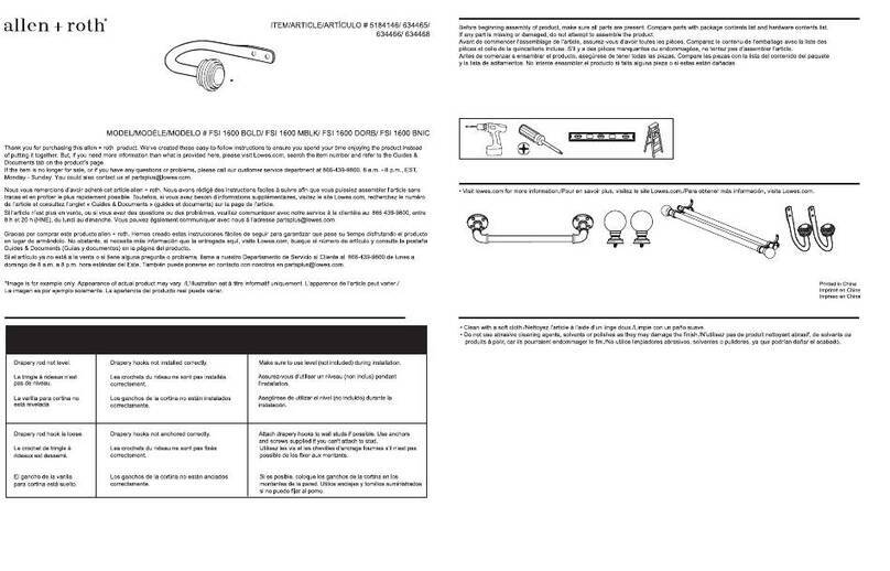 LF allen + roth FSI 1600 BGLD Original operating instructions